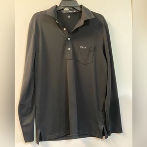 RLX black Golf LS Polo